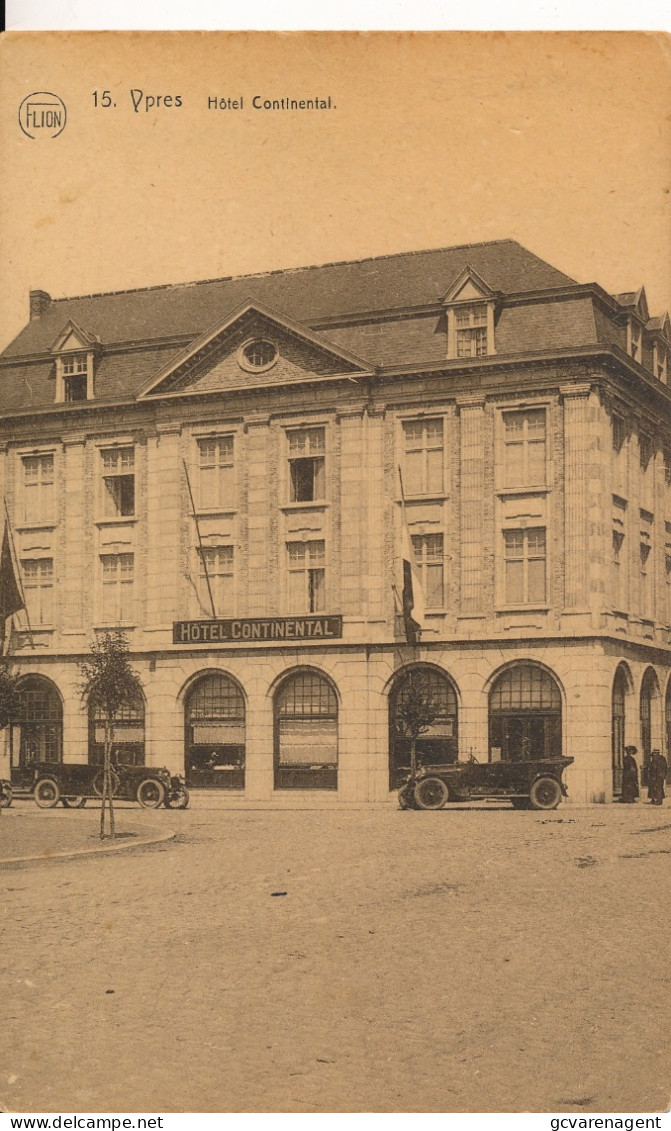 IEPER    HOTEL  CONTINENTAL                   2 AFBEELDINGEN - Ieper