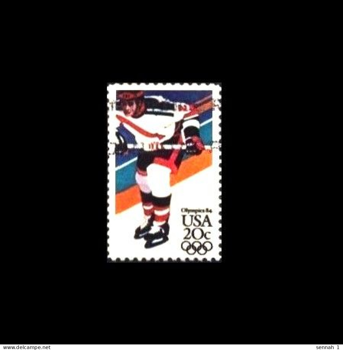 USA: 'Olympische Spiele – Eishockey, 1984' / 'Sarajevo Olympics – Ice Hockey', Mi. 1674; Yv. 1512; Sc. 2070 Oo - Gebruikt