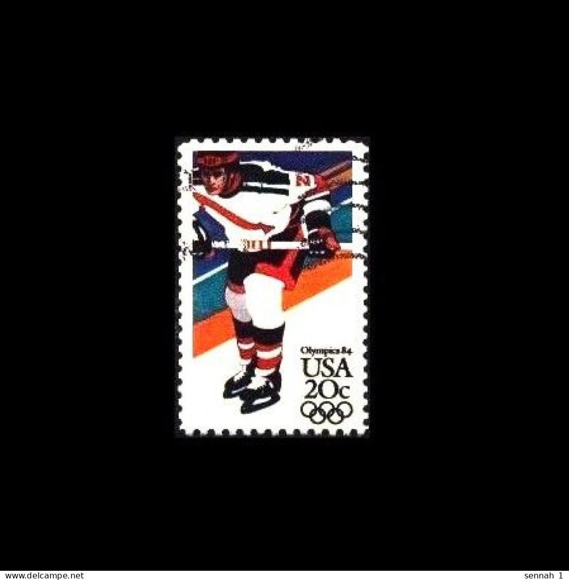 USA: 'Olympische Spiele – Eishockey, 1984' / 'Sarajevo Olympics – Ice Hockey', Mi. 1674; Yv. 1512; Sc. 2070 Oo - Hockey (su Ghiaccio)