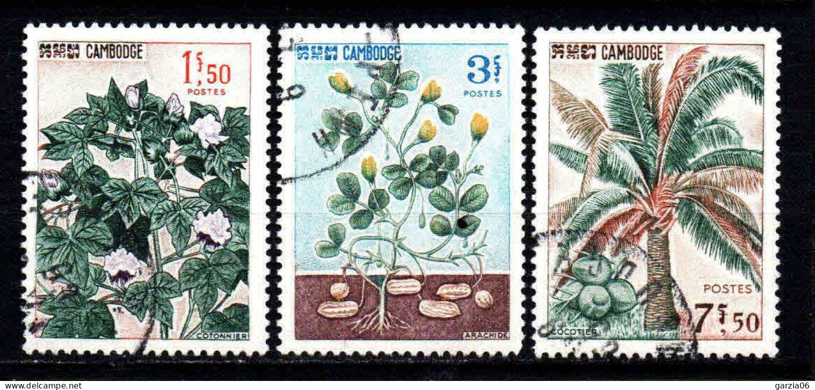 Cambodge - 1965  - Plantes    - N° 164 à 166  -  Oblit - Used - Cambodia