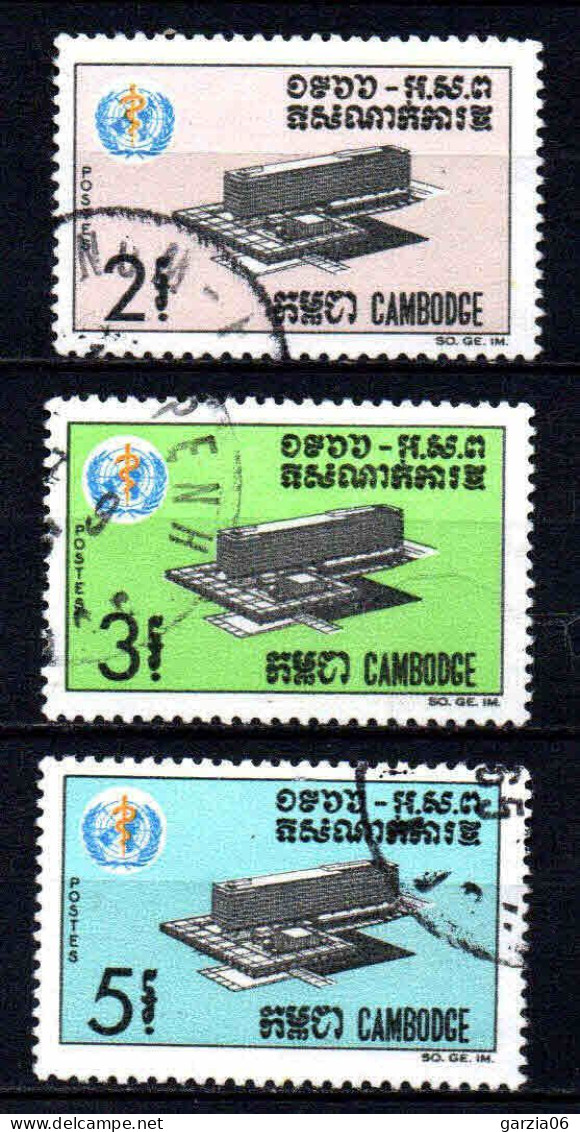 Cambodge - 1966  - OMS    - N° 172 à 174    -  Oblit - Used - Cambodia