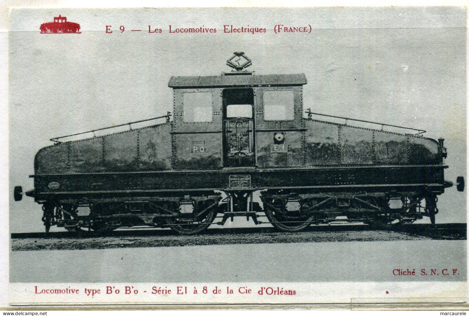 Cpa Locomotive électrique PO Série 1 à 8, Beau Plan - Materiaal