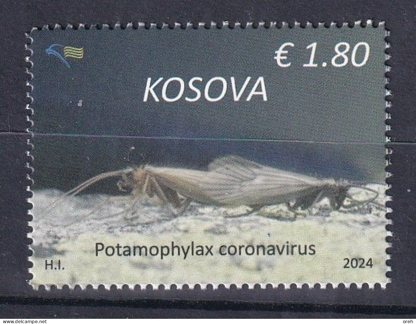 KOSOVO 2024,FAUNA ,INSECTS,LAT. POTAMOPHYLAX CORONAVIRUS,MNH - Kosovo