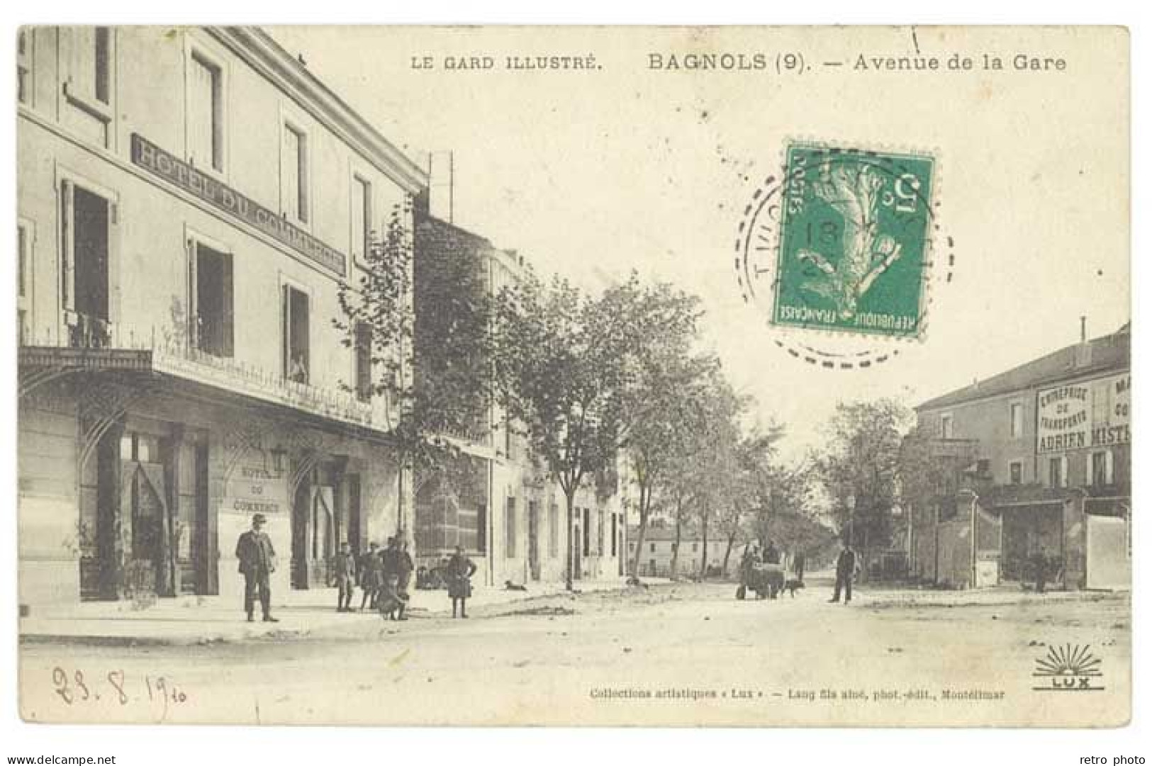 Cpa Gard - Bagnols - Avenue De La Gare - Bagnols-sur-Cèze