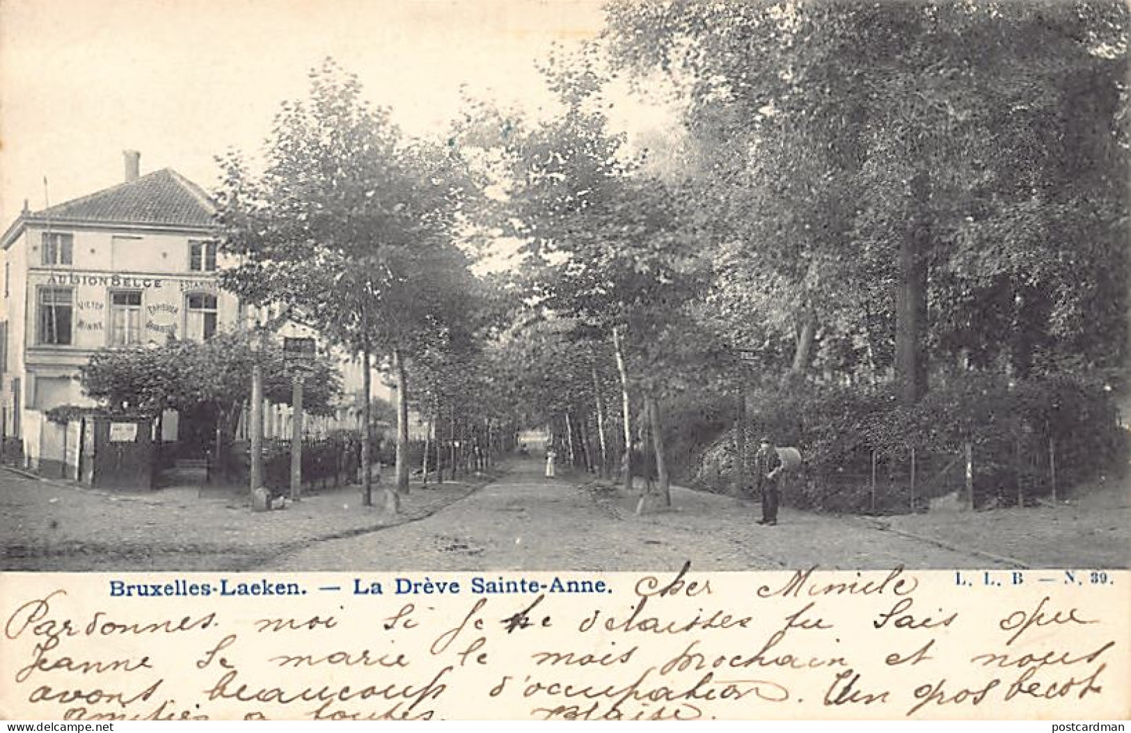 Belgique - LAEKEN (Bruxelles) La Drève Sainte-Anne - Ed. L. L. 39 - Laeken