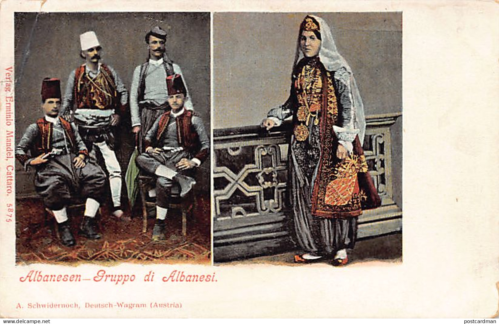 Albania - Group Of Albanians - Albanian Woman - Publ. Erminio Mandel 5875 - Albanië