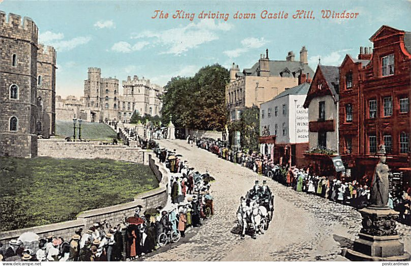 England - WINDSOR The King Driving Down Castle Hill - Windsor