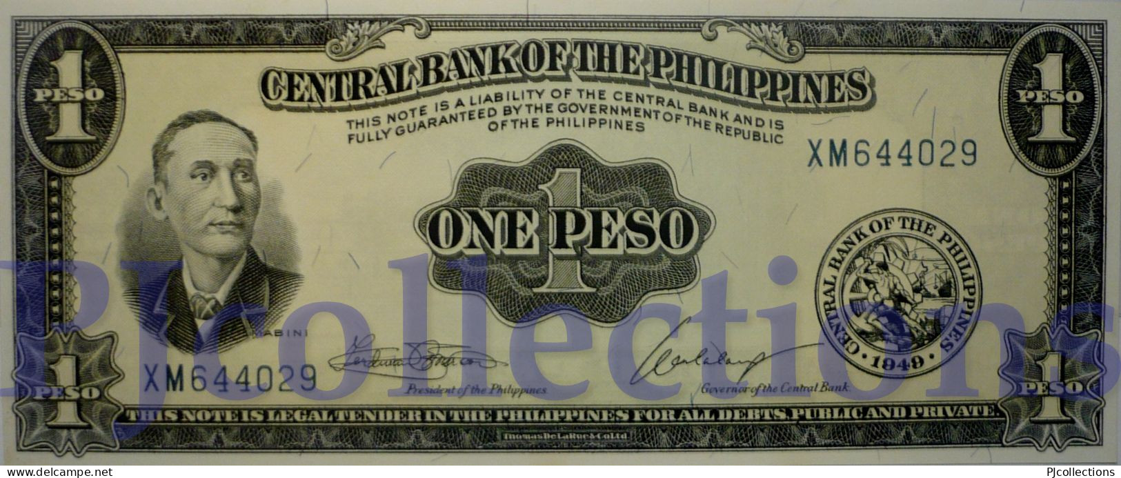 PHILIPPINES 1 PESO 1949 PICK 133h UNC - Philippinen