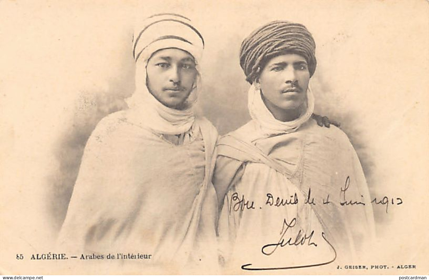 Algérie - Arabes De L'intérieur - Ed. J. Geiser 85 - Männer