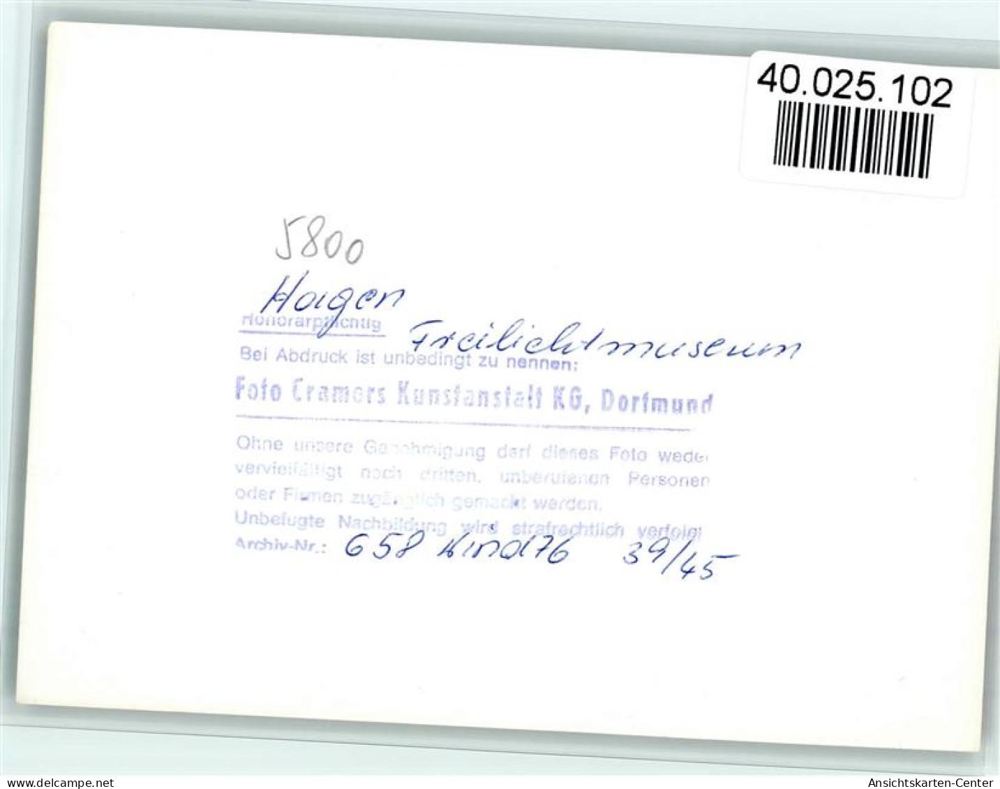 40025102 - Hagen , Westf - Hagen