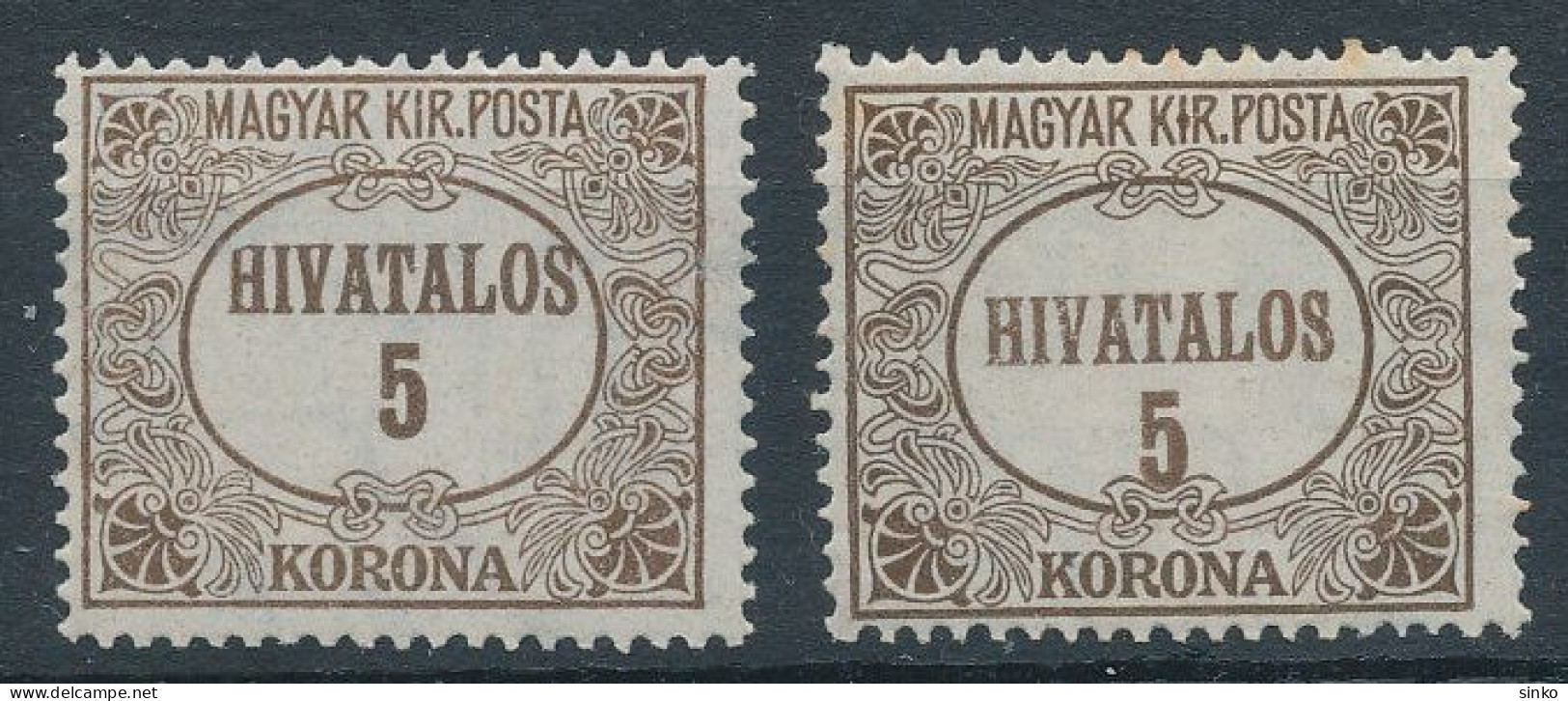 1921/24. Official - Misprint - Abarten Und Kuriositäten