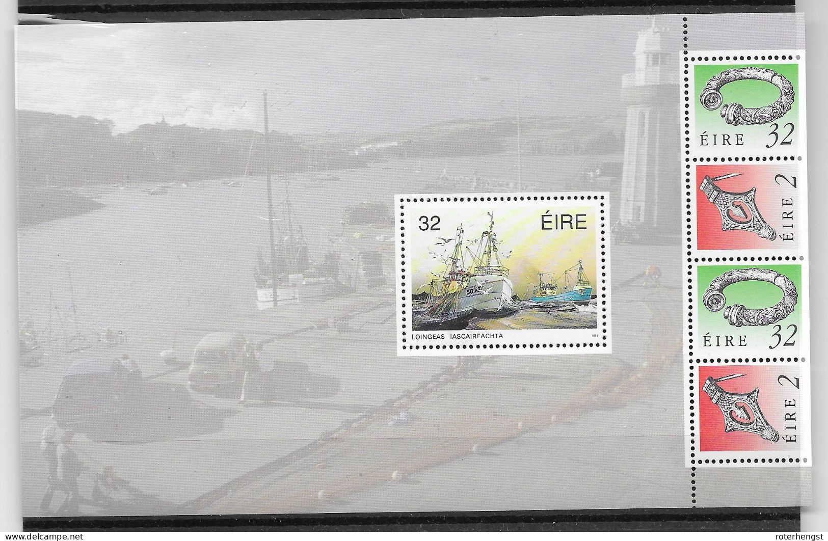 Ireland Mnh ** 1991 From Fishing Booklet - Blocks & Sheetlets