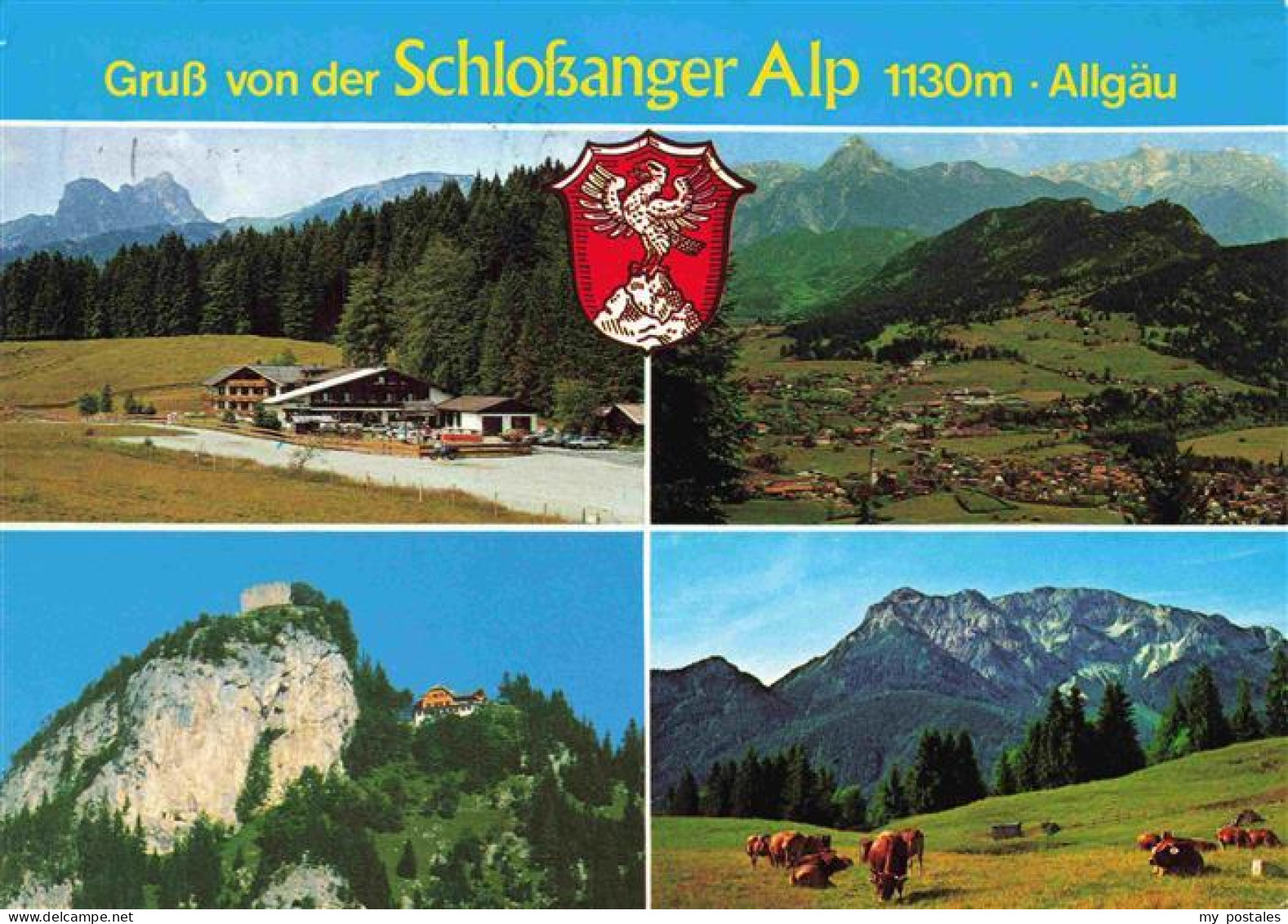 73970271 Obermeilingen_Pfronten Berghotel Schlossanger Alm Fliegeraufnahme Panor - Pfronten