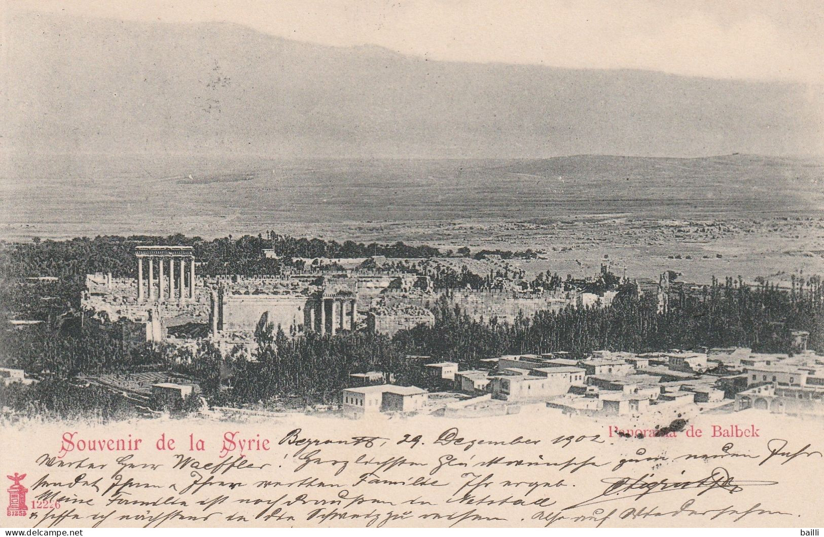 Levant Autrichien Cachet Beirut Sur Carte Balbek  Pour La Suisse 1902 - Oostenrijkse Levant