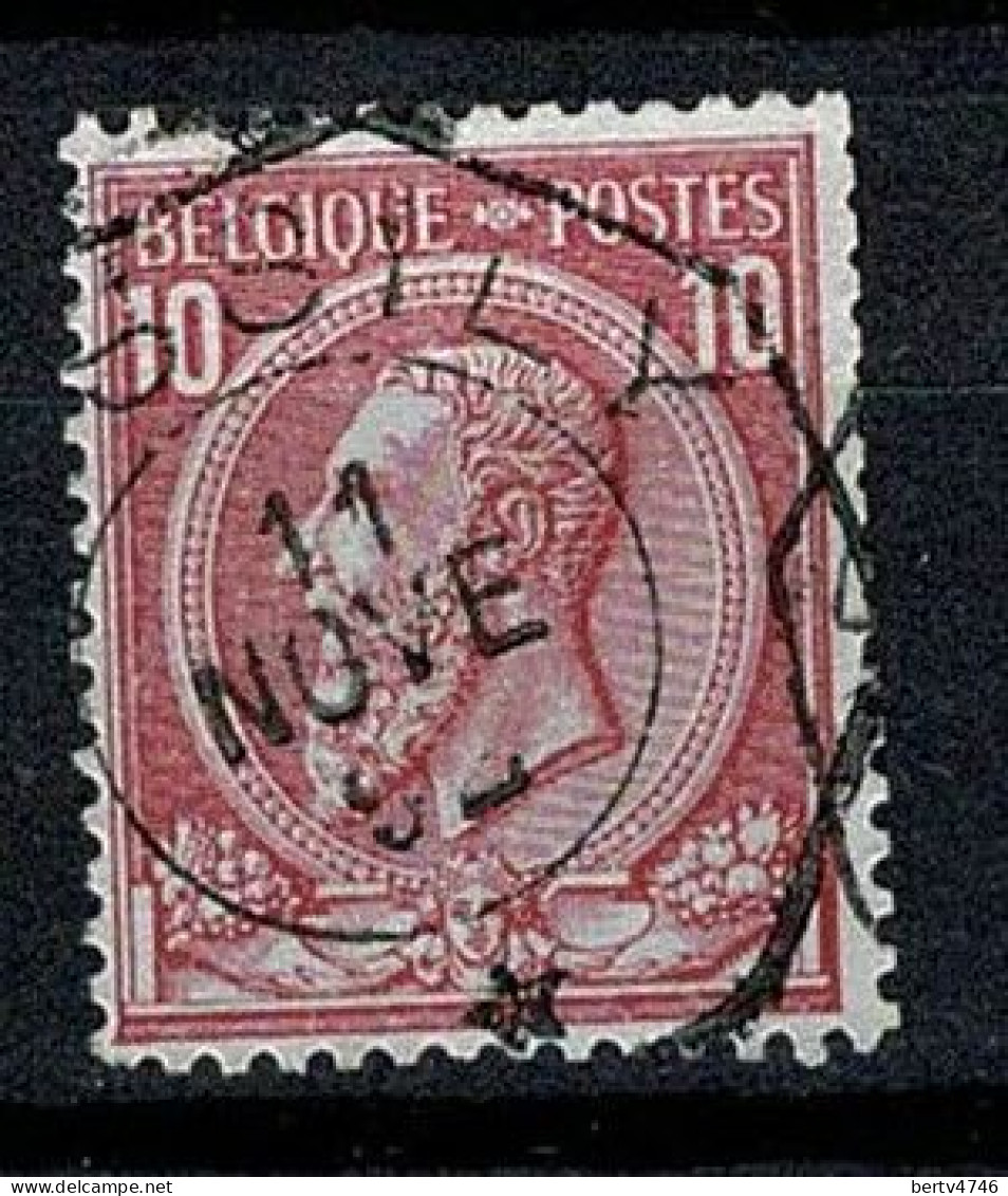 Belg. 46 Afst./obl. Télégr. Bassily - 1884-1891 Leopold II