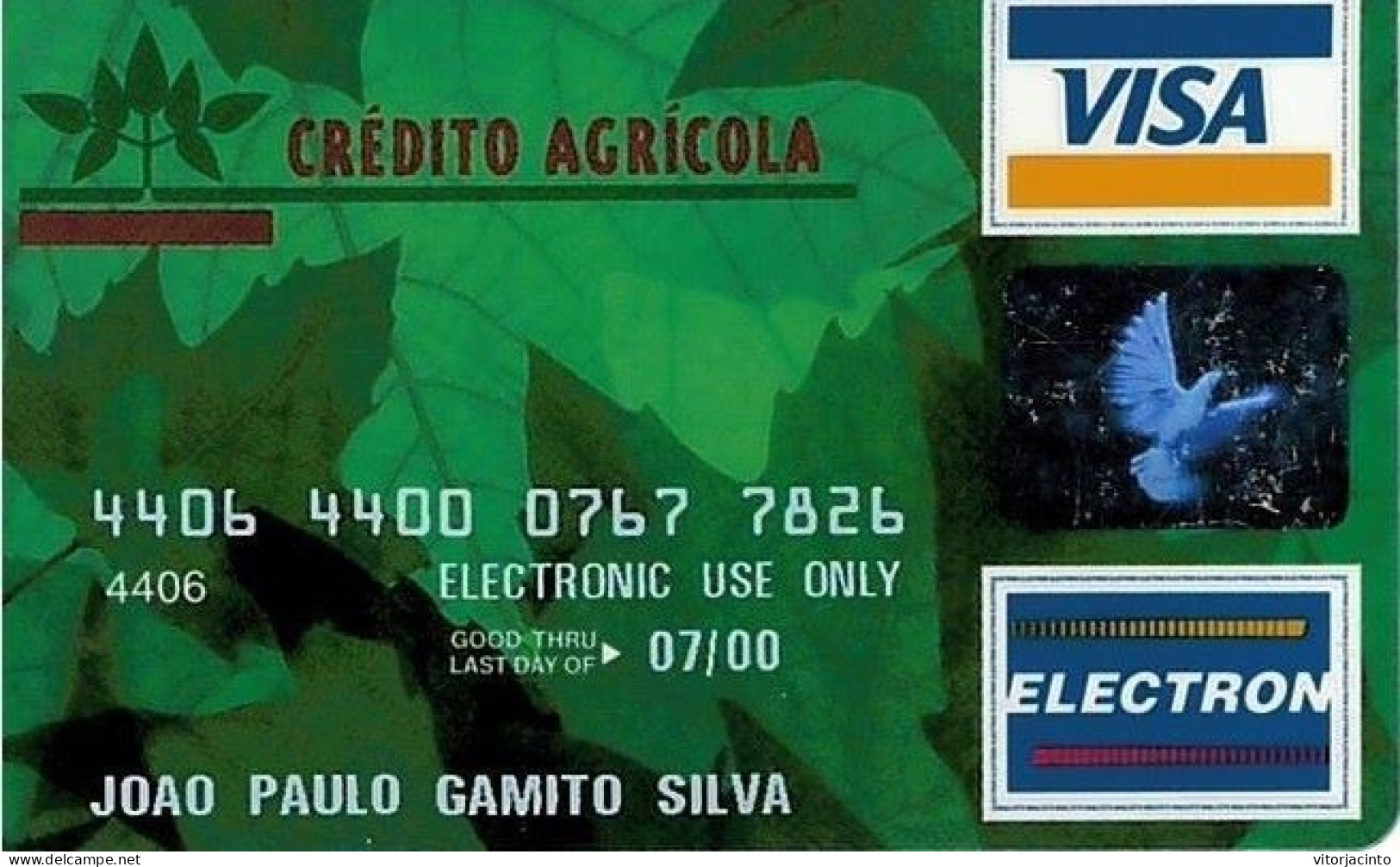 PORTUGAL - Crédito Agrícola - Visa Electron - Tarjetas De Crédito (caducidad Min 10 Años)