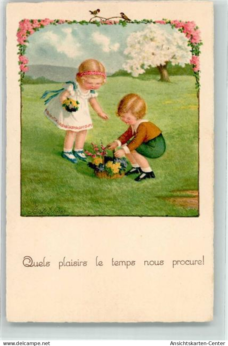 13959102 - A.G.B. No. 3569 Zwei Kinder Sammeln Blumen Von Einer Fruehlingswiese Quels Plaisirs Le Temps Nous Procure! - Ebner, Pauli