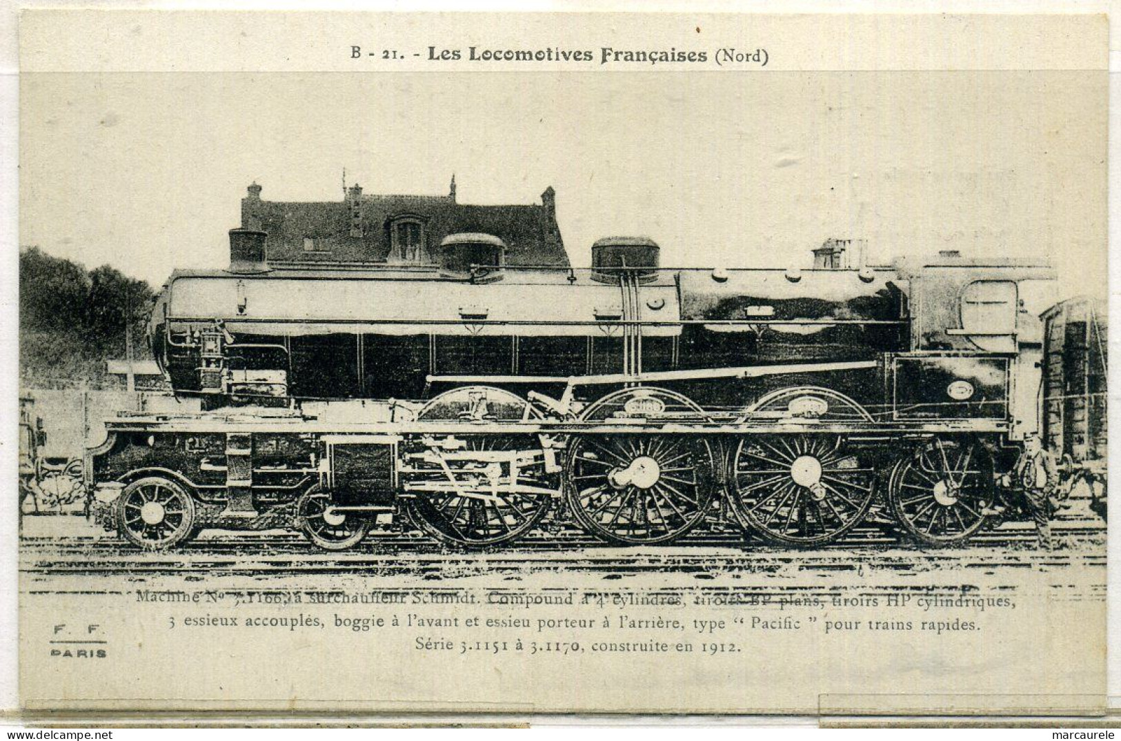 Cpa Locomotive Nord 231 N° 1166, Beau Plan - Zubehör