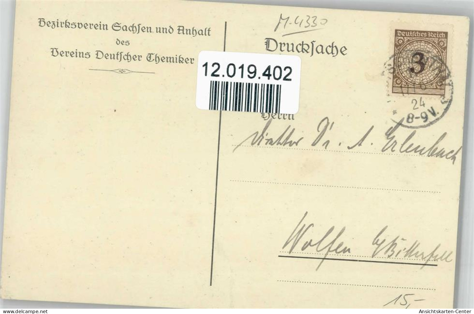 12019402 - Studenten Verein Dt. Chemiker - - Scuole