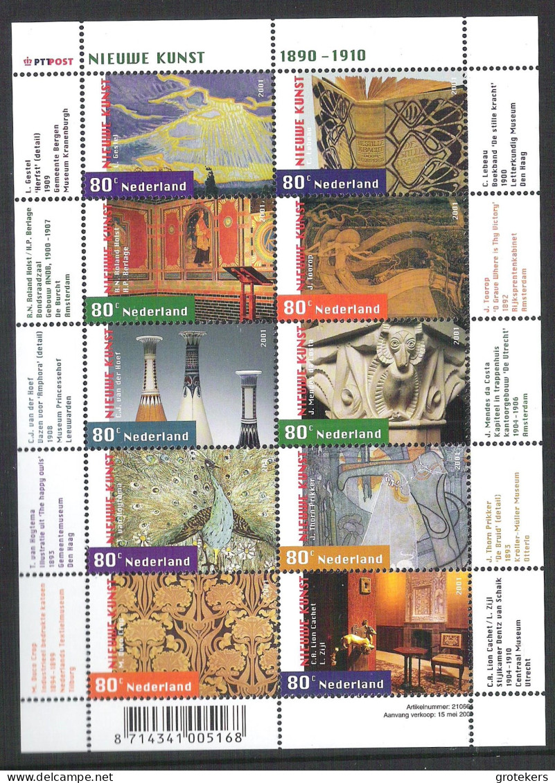 NEDERLAND 2001 NVPH V1974-1983 ** Yvert 1838/1847  - Unused Stamps