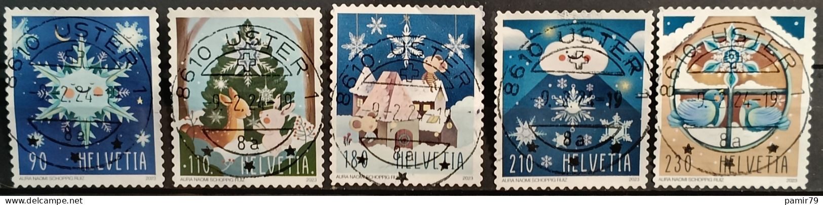 2023 Weihnachten Schneekristalle Vollstempel - Used Stamps