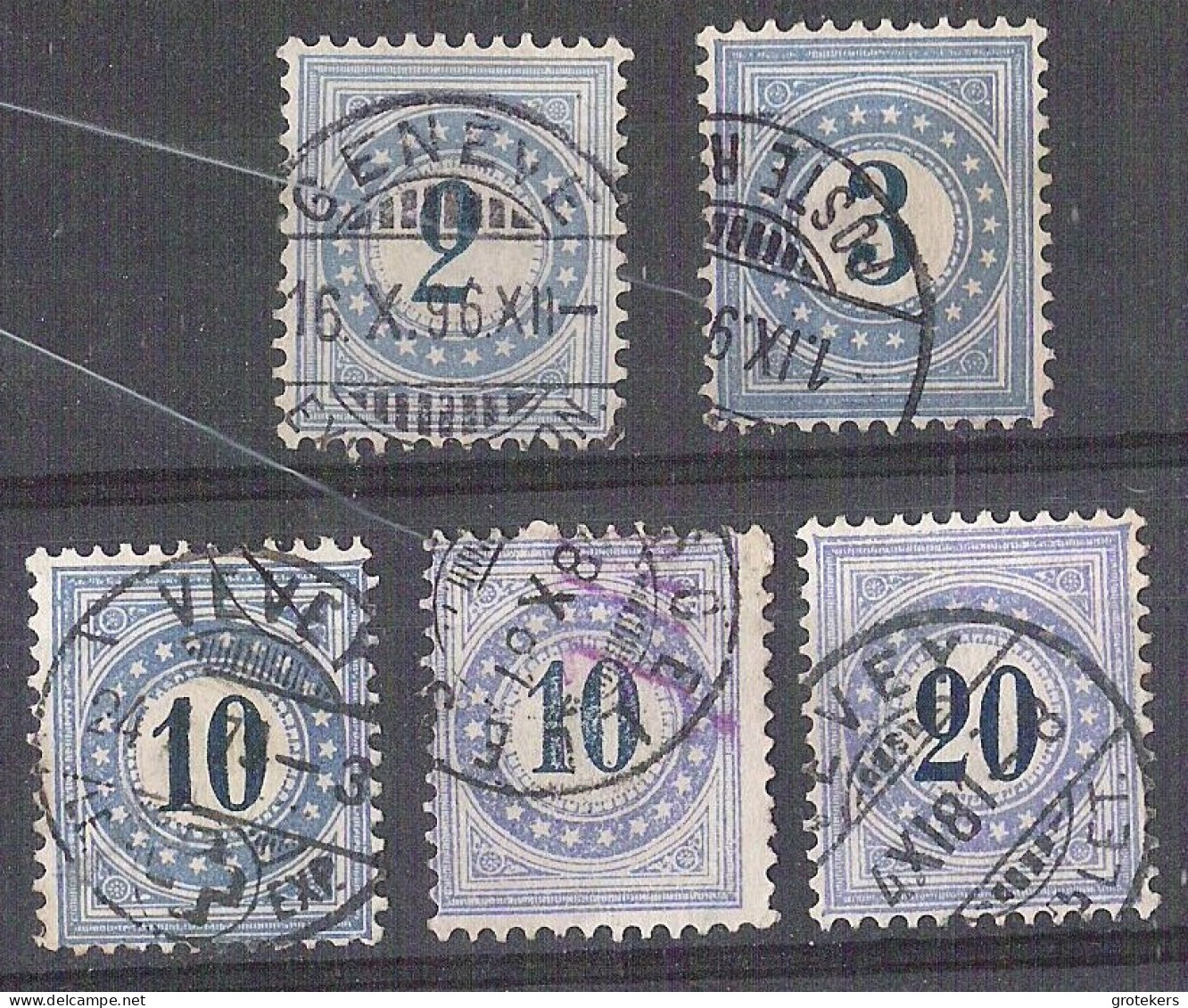 ZWITSERLAND Yvert Taxe 2-3-5(2x)-6 - Postage Due