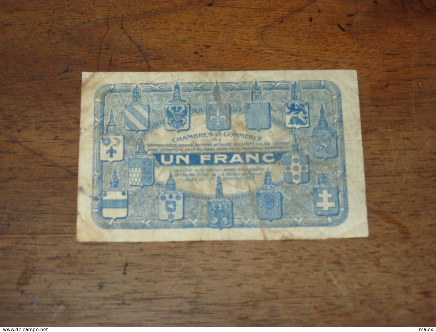 Un Franc Chambre De Commerce Du NORD -PAS DE CALAIS 1925 - Chambre De Commerce