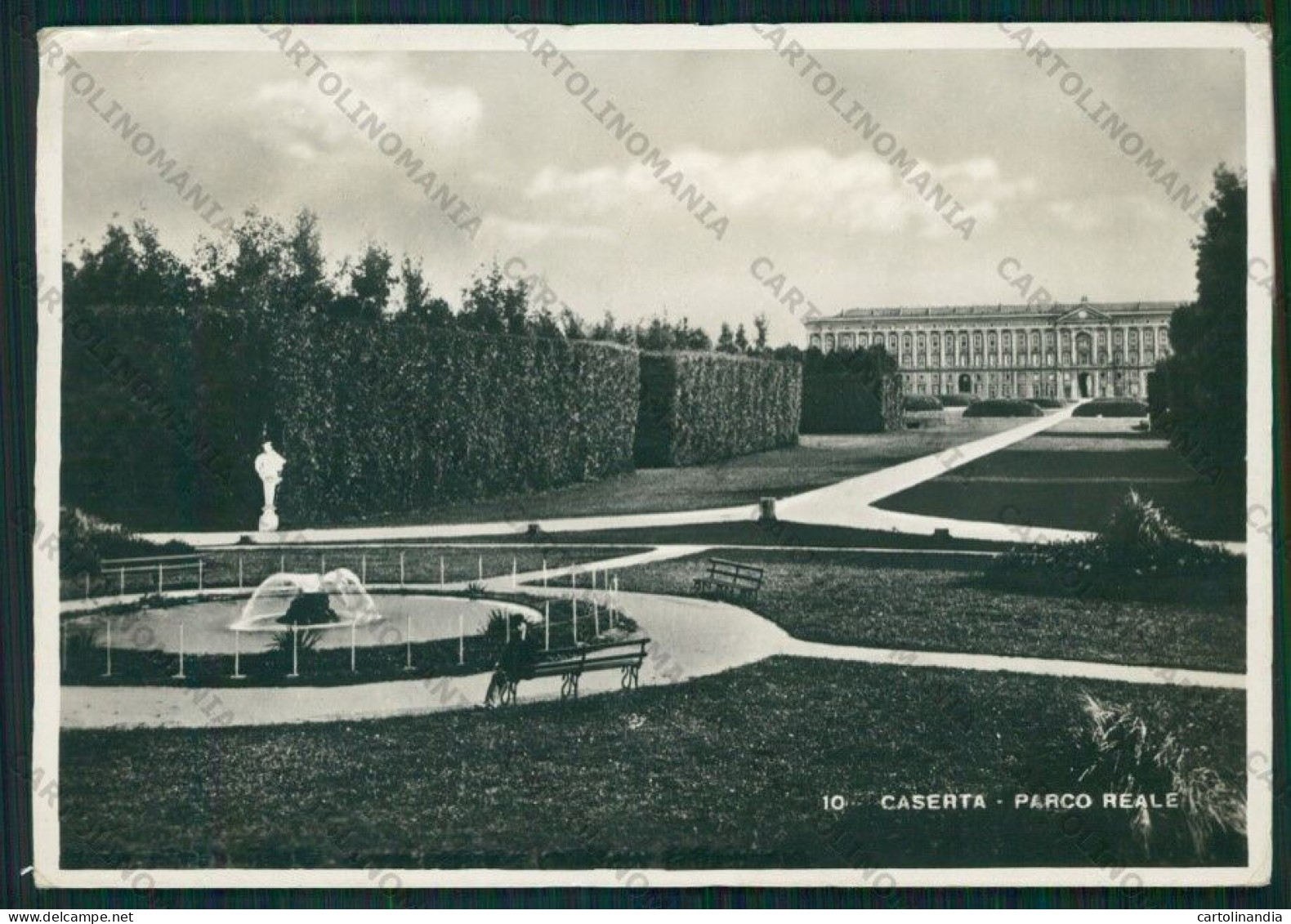 Caserta Città Parco Reale PIEGHINE Foto FG Cartolina VK2750 - Caserta