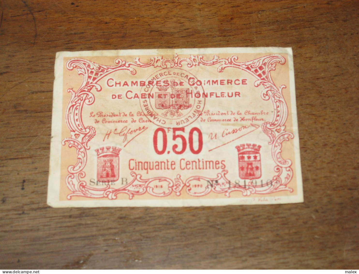 0,50 CTS Chambre De Commerce De CAEN Et De HONFLEUR - Handelskammer