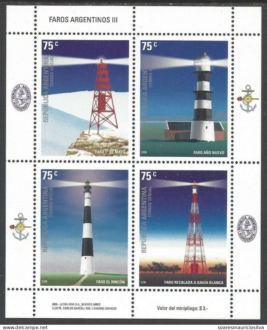 Argentina 2006 Souvenir Sheet Argentine Lighthouse III Mint - Blocs-feuillets