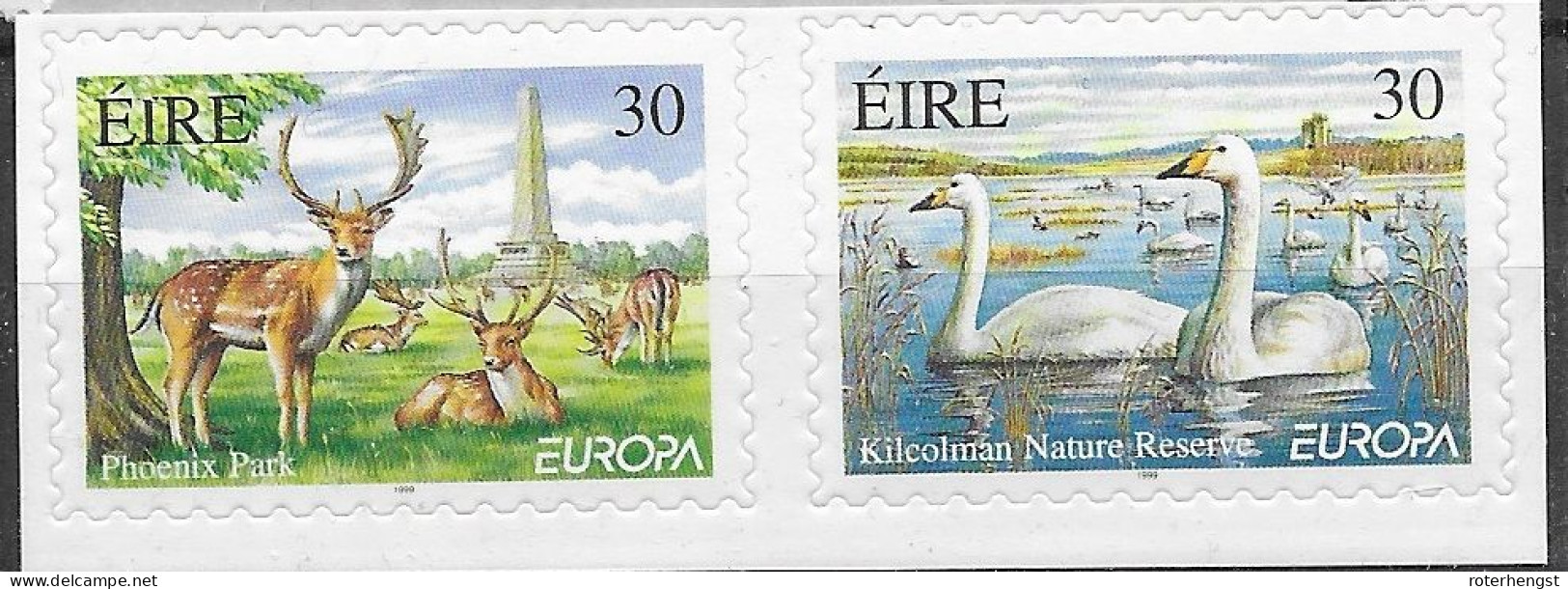 Ireland Mnh ** 1999 Cept Europa Swan Birds Self Adhesive Stamps - Ongebruikt