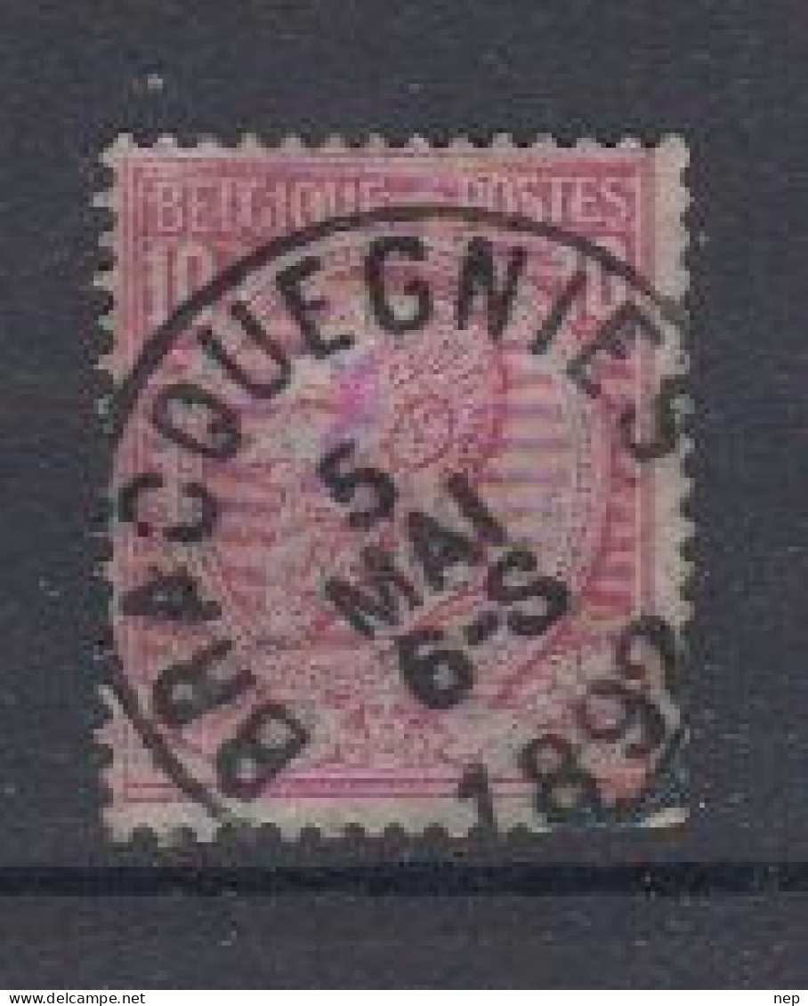 BELGIË - OBP - 1884/91 - Nr 46 T0 (BRACQUEGNIES) - Coba + 4.00 € - 1884-1891 Leopoldo II