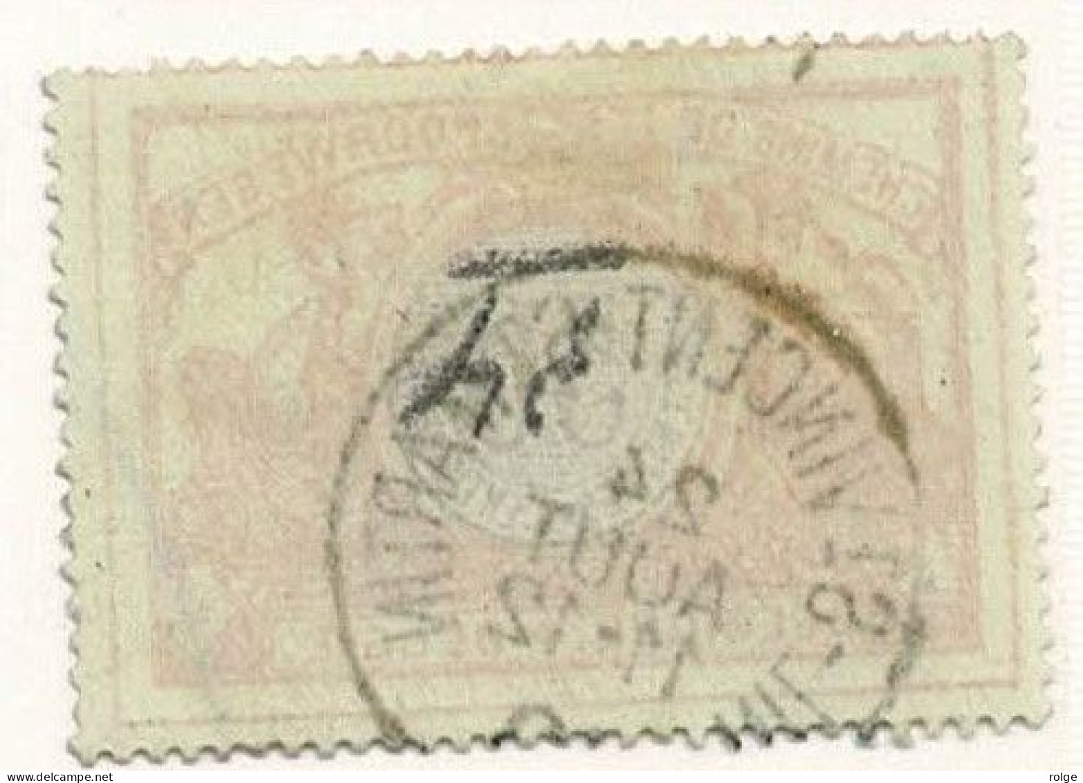 D075  NIL-ST VINCENT-MARTIN     POSTSTEMPEL  OP SPOORWEGZEGEL N°35 - Afgestempeld