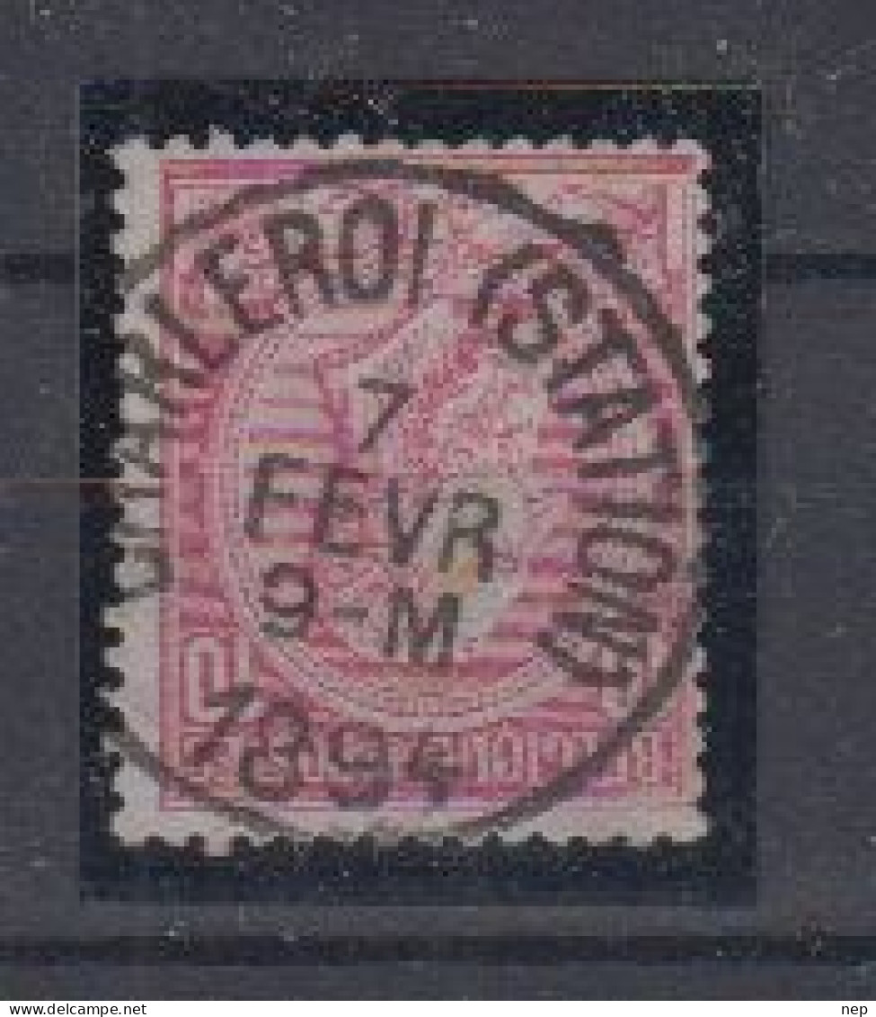 BELGIË - OBP - 1884/91 - Nr 46 T0 (CHARLEROI(STATION)) - Coba + 1.00 € - 1884-1891 Léopold II