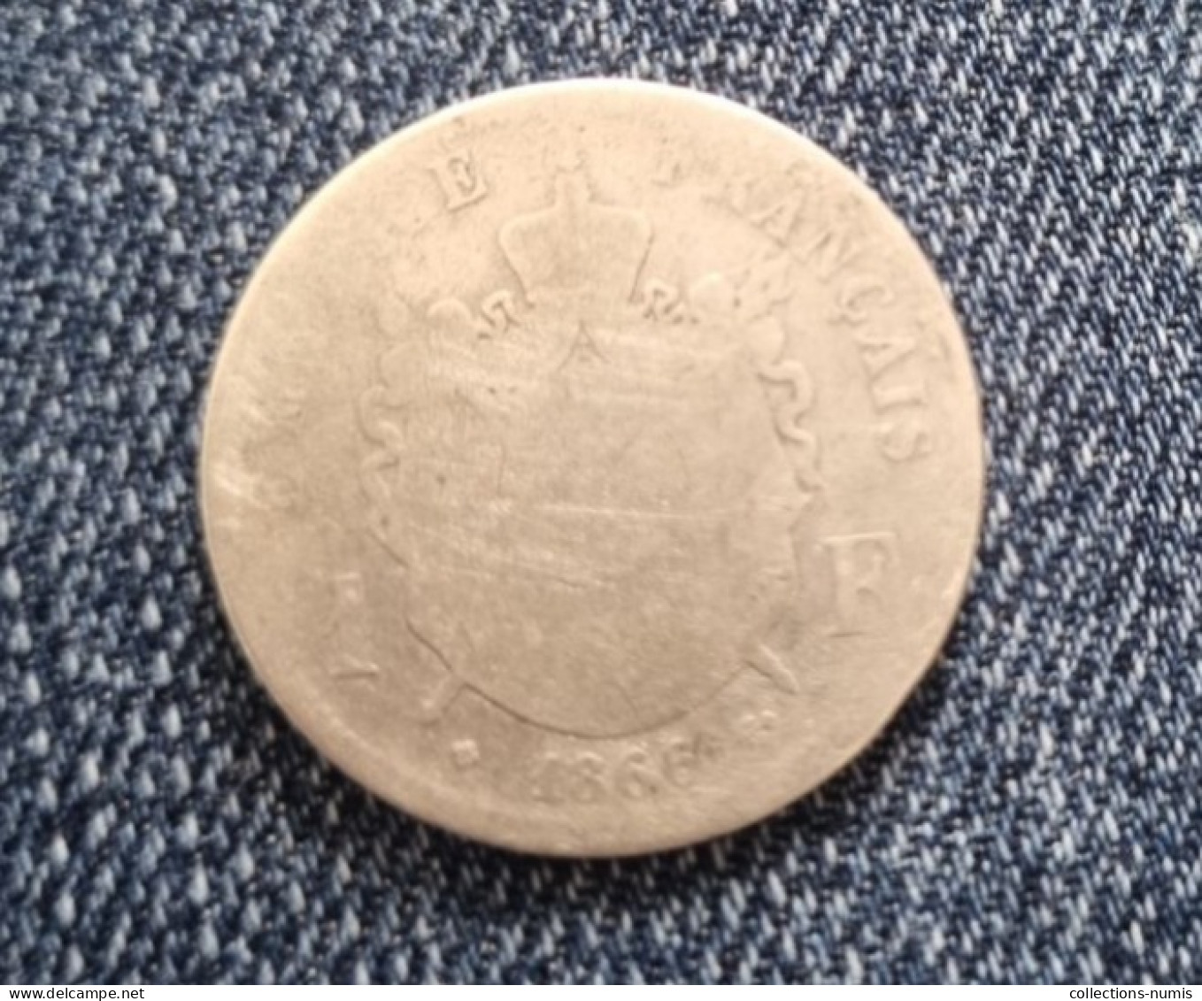 1 Francs Napoléon 3 - 1866 - 1 Franc