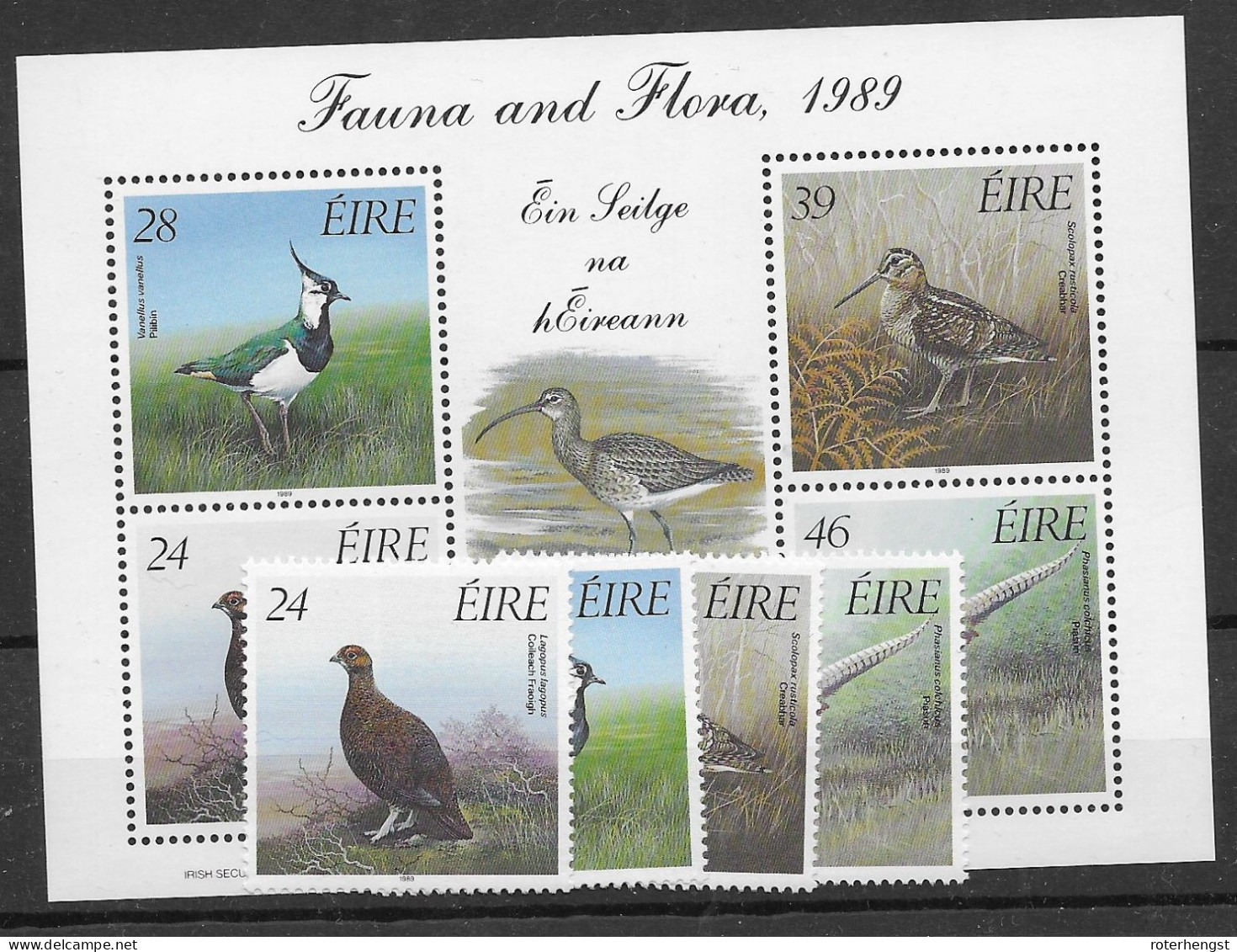 Ireland Mnh ** 1989 Year Set (2 Scans) With Only 24p O'Kelly Value Missing Michel Cat. 42 Euros - Années Complètes