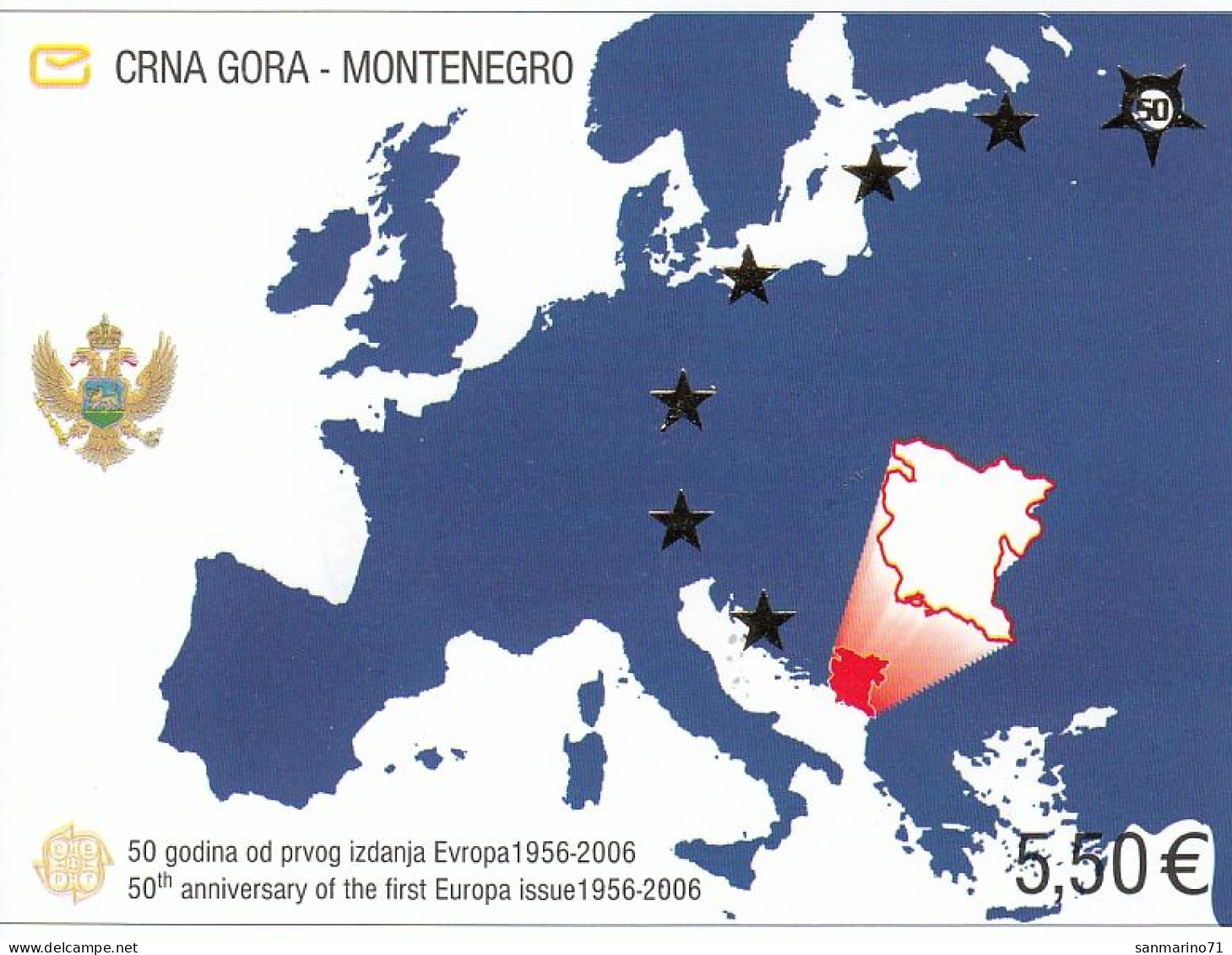 MONTENEGRO Block 2,unused (**) - Montenegro