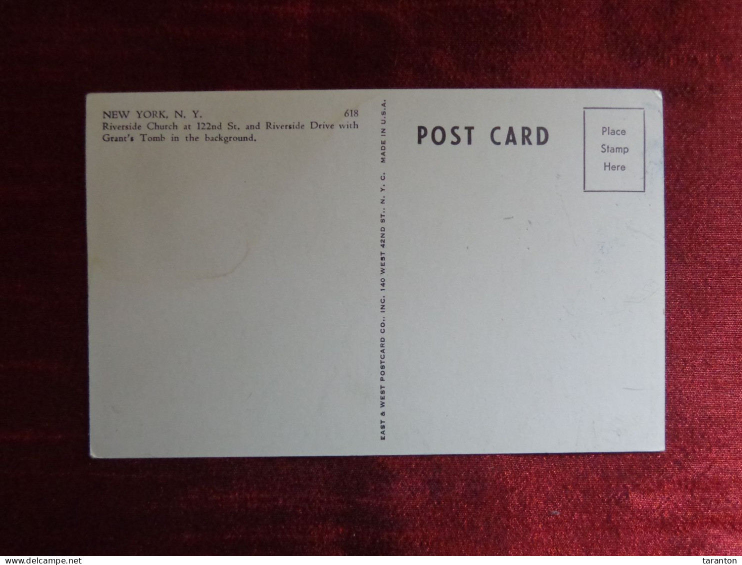 - POST CARD - U.S.A., RIVER SIDE BRIDGE, NEW YORK - Verzamelingen (zonder Album)