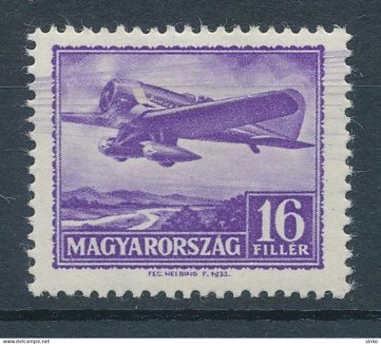 1933. Airplane (II.) - L - Misprint - Variedades Y Curiosidades