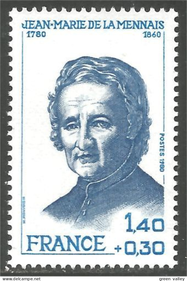 350 France Yv 2097 Jean-Marie De La Mennais Prêtre Priest MNH ** Neuf SC (2097-1b) - Christendom