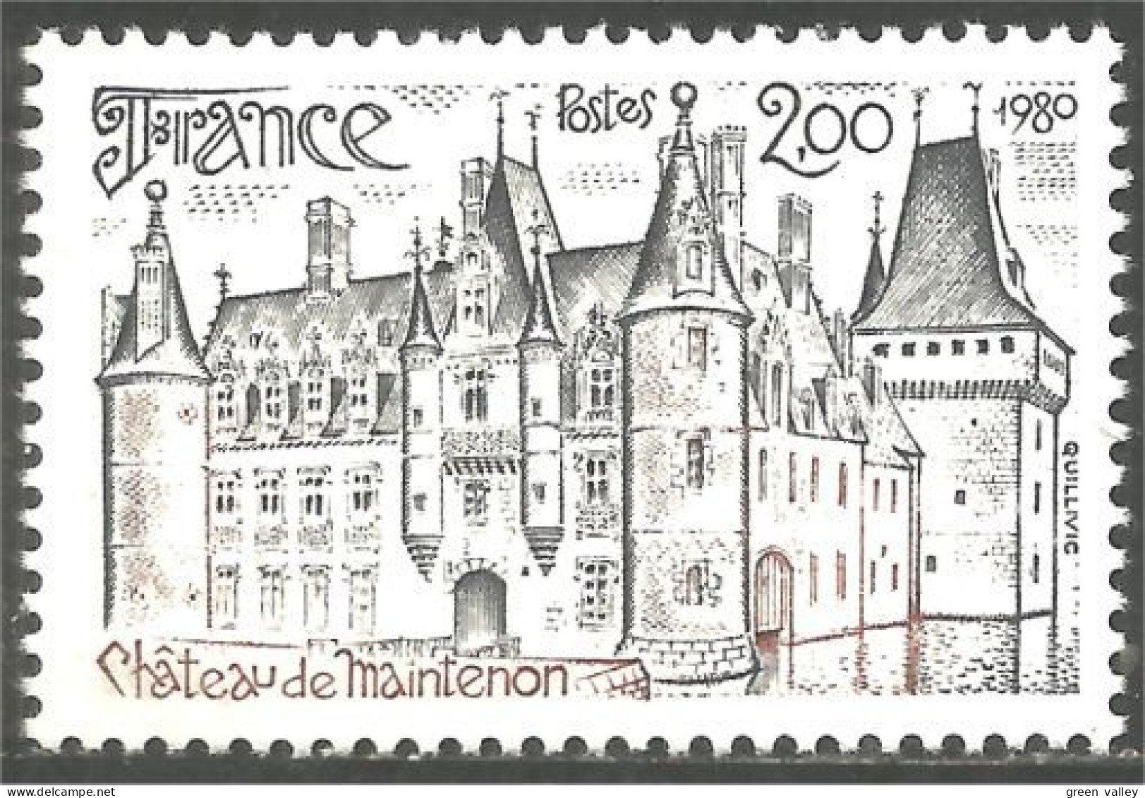 350 France Yv 2082 Chateau Maintenon Castle Schloss Castello Castillo MNH ** Neuf SC (2082-1c) - Castillos