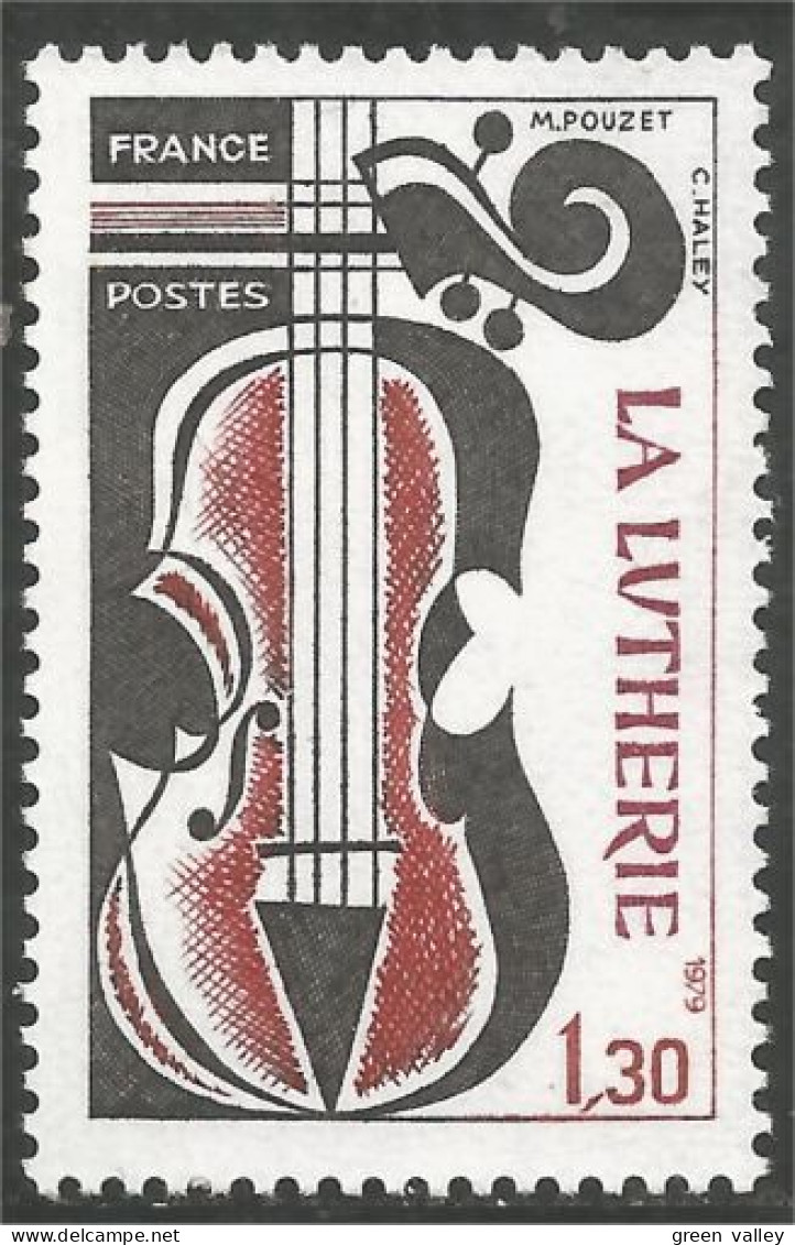350 France Yv 2072 Lutherie Violon Violin Luthier Geigenbauer MNH ** Neuf SC (2072-1d) - Autres & Non Classés
