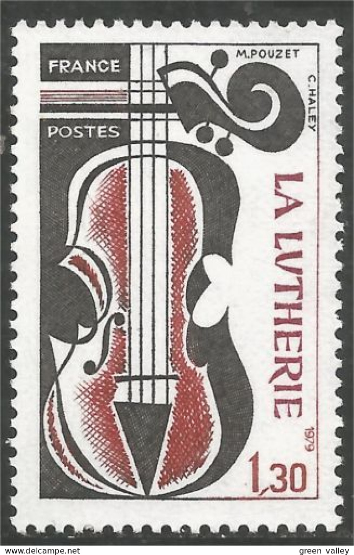 350 France Yv 2072 Lutherie Violon Violin Luthier Geigenbauer MNH ** Neuf SC (2072-1d) - Andere & Zonder Classificatie