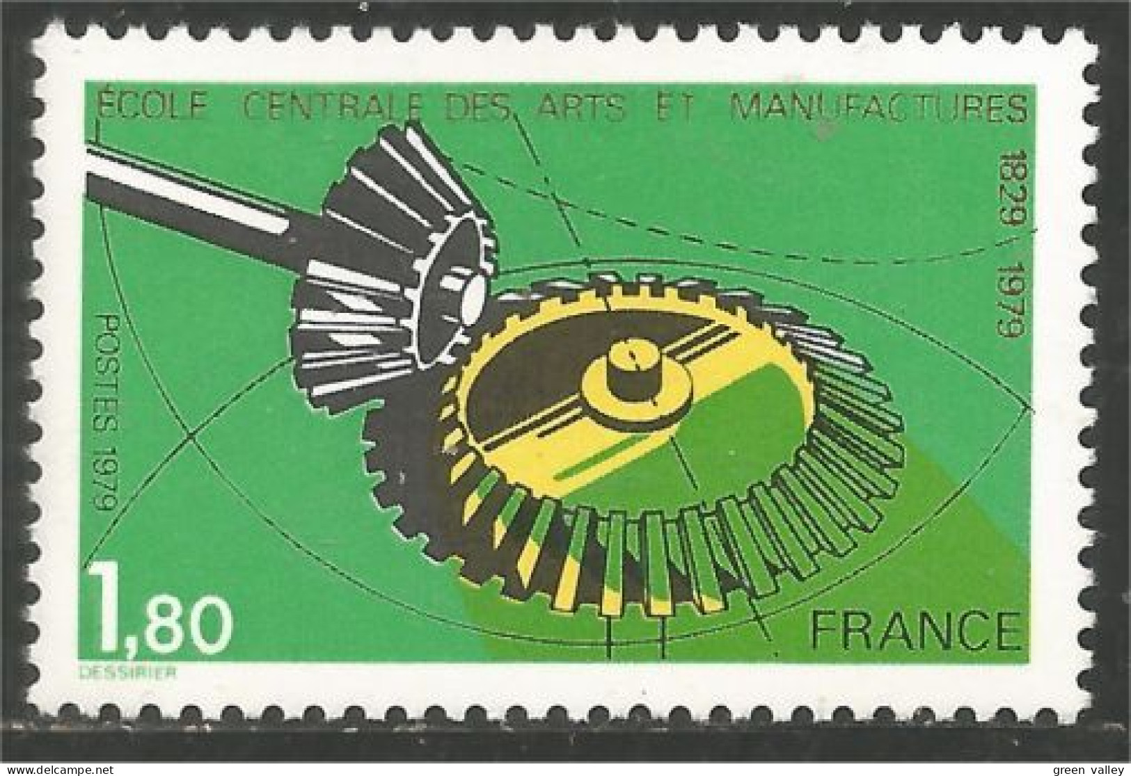 350 France Yv 2066 Ecole Arts Et Métiers Engrenage Gearing MNH ** Neuf SC (2066-1c) - Sonstige & Ohne Zuordnung