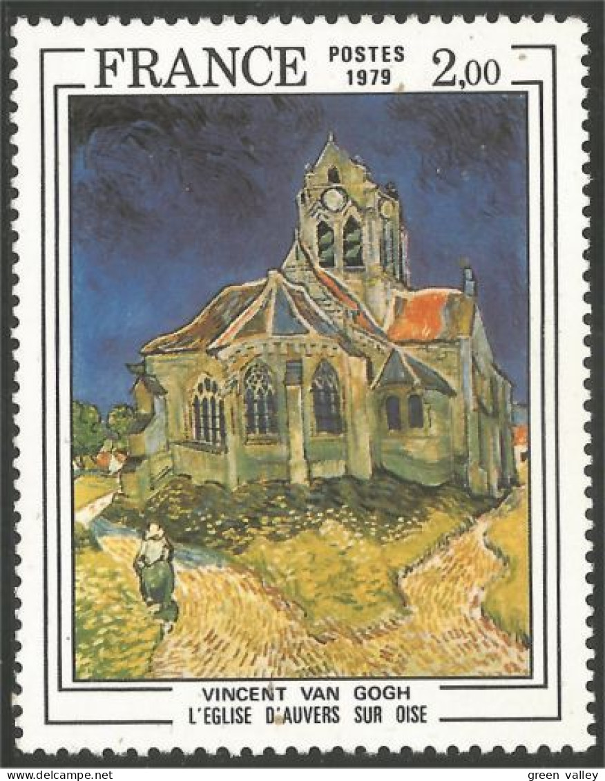 350 France Yv 2054 Eglise Auvers Vincent Van Gogh Church MNH ** Neuf SC (2054-1) - OMS