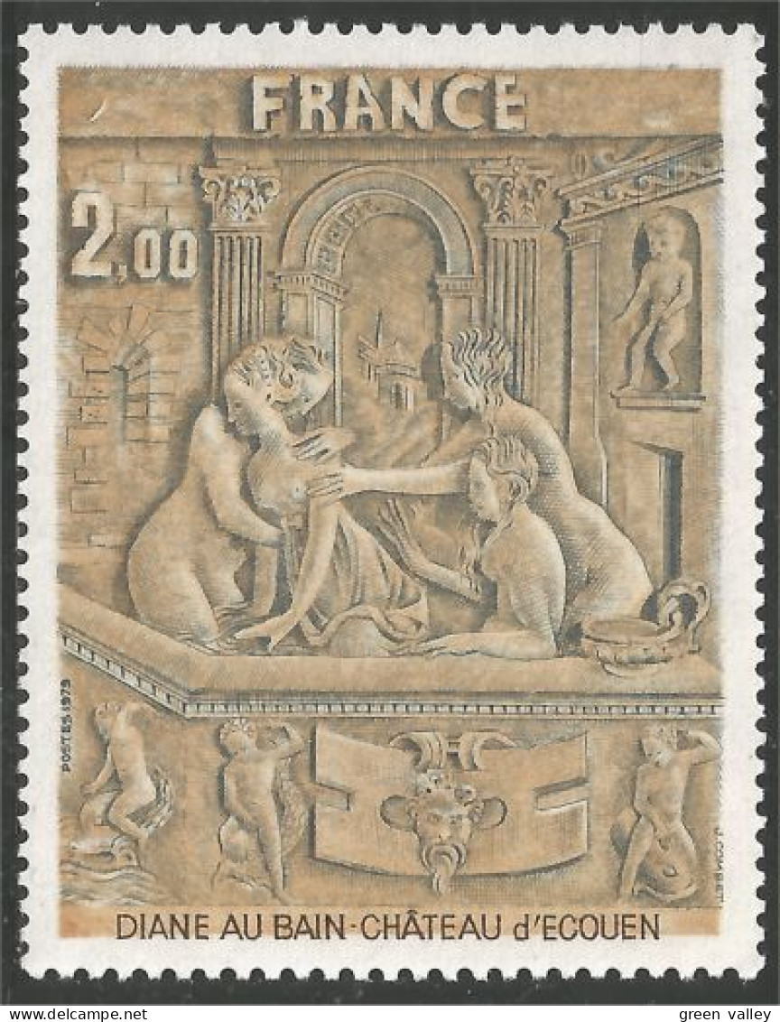 350 France Yv 2053 Diane Chateau Ecouen Castle Bois Wood MNH ** Neuf SC (2053-1b) - Bäume