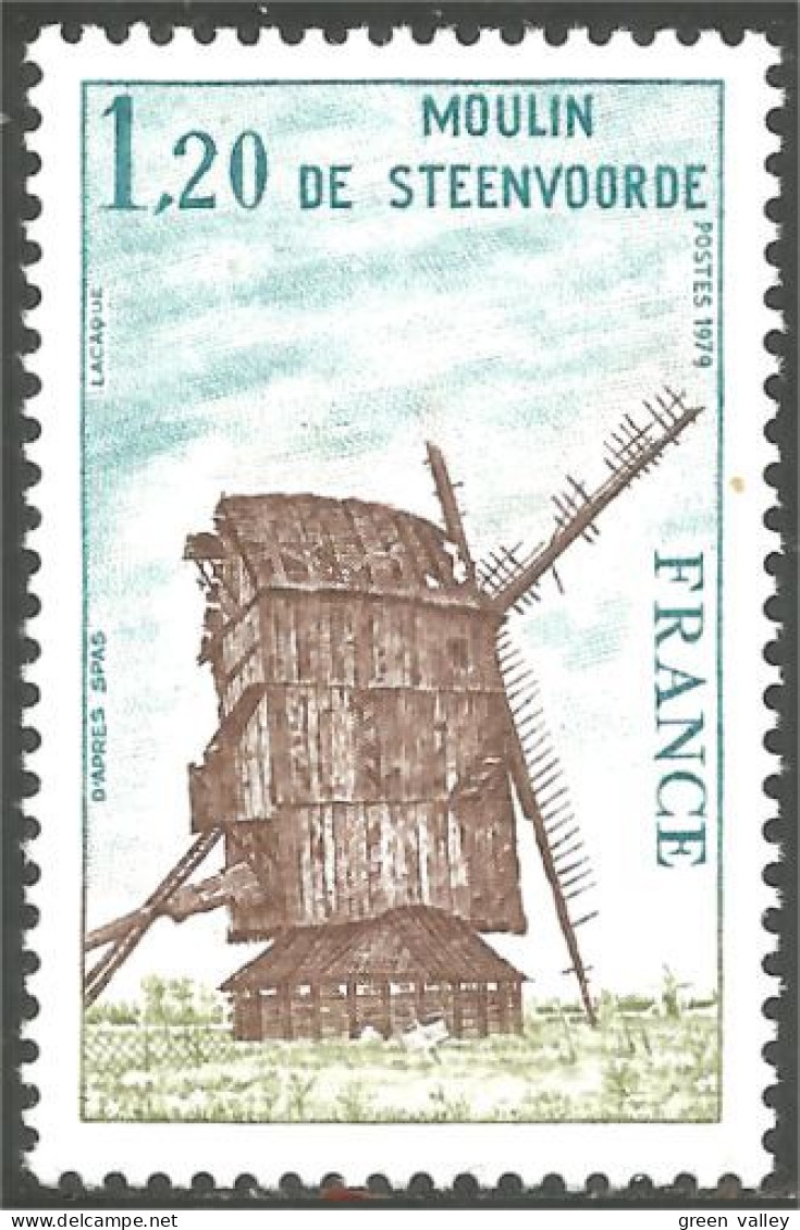 350 France Yv 2042 Moulin Vent Steenvorde Windmill Windmühle Molino Mulino MNH ** Neuf SC (2042-1d) - Alimentation