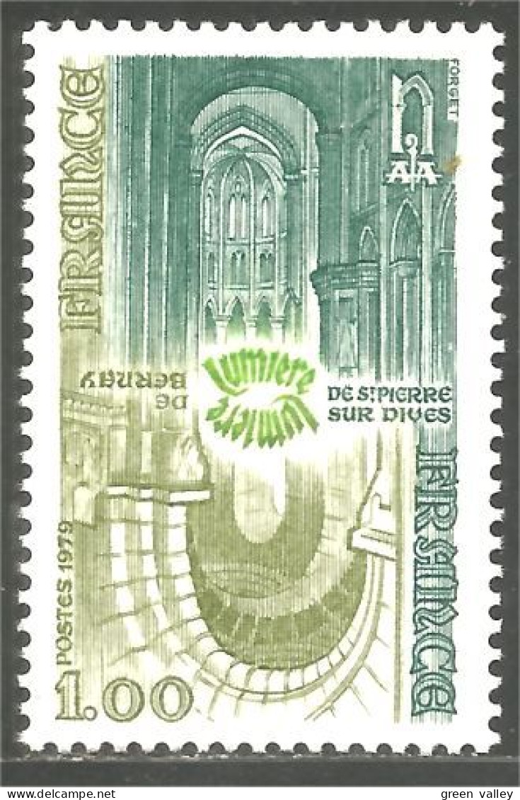 350 France Yv 2040 Abbaye Normande Normandy Abbey MNH ** Neuf SC (2040-1d) - Christendom