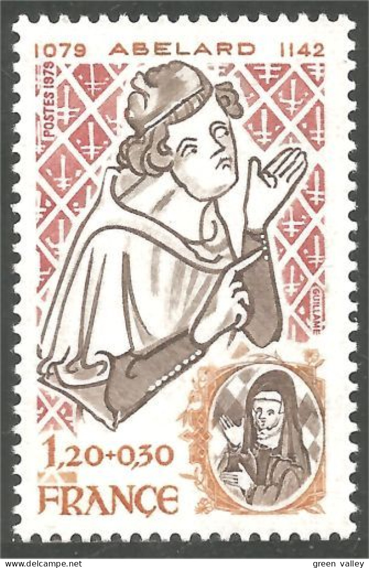 350 France Yv 2031 Abélard Écrivain Writer MNH ** Neuf SC (2031-1c) - Altri & Non Classificati