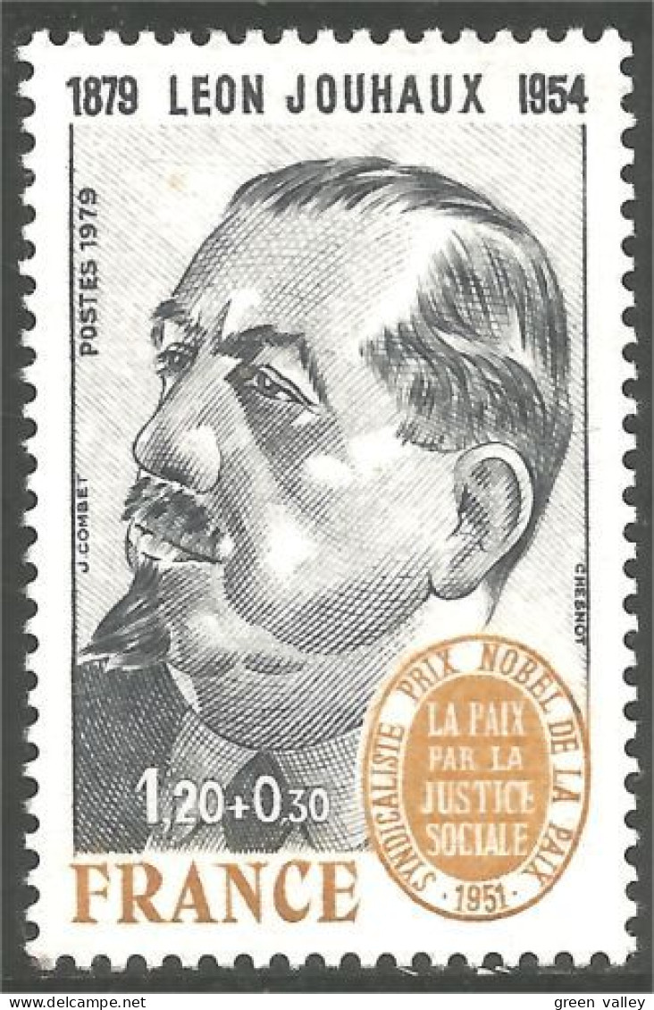 350 France Yv 2030 Léon Jouhaux Syndicaliste Trade Union MNH ** Neuf SC (2030-1c) - Other & Unclassified